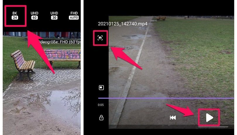 Samsung Galaxy S 21 8K Video Snap
