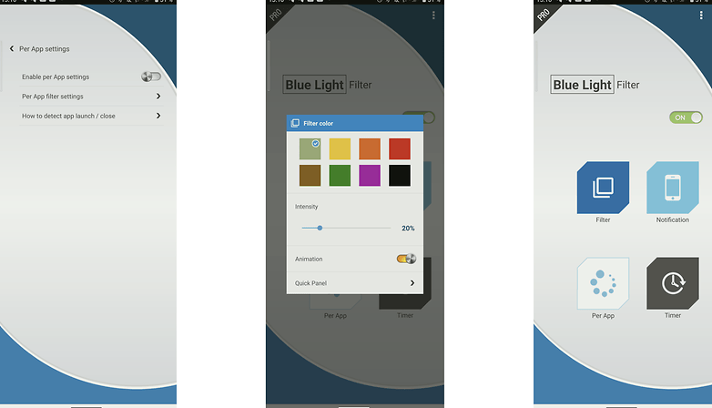Screenshot BlueFilter