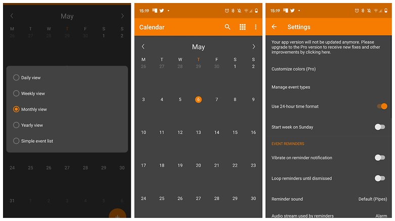 Calendario simple Android NextPit