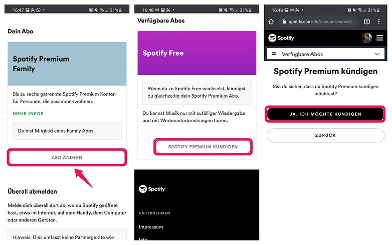 Spotify kuendigen NextPit