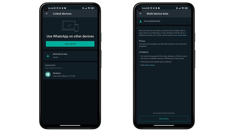 WhatsApp Multi Device Beta NextPit