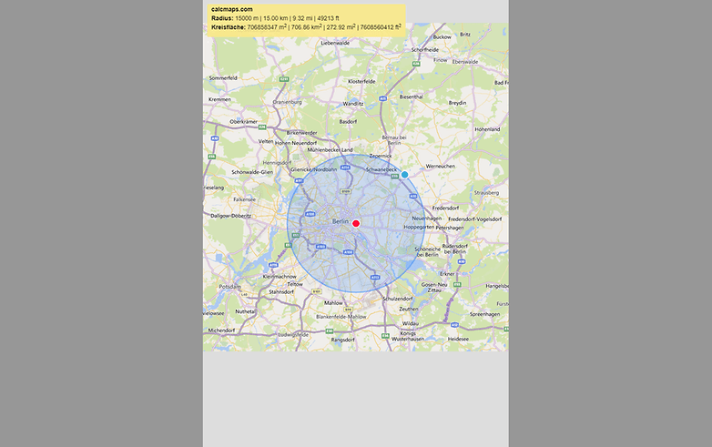 calcmaps map radius 160845 06012021