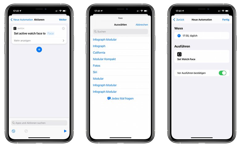Apple Watch Zifferblatt automatisieren 3