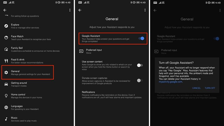 Disable Google Assistant Steps 2