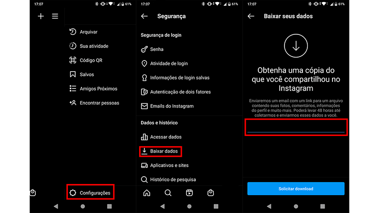 instagram config android