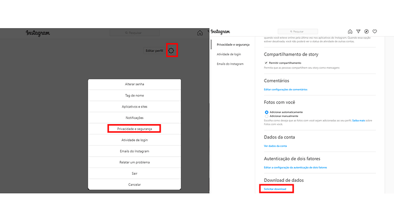 instagram config pc