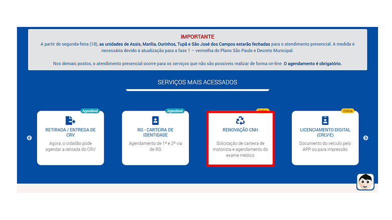 renovar cnh poupatempo