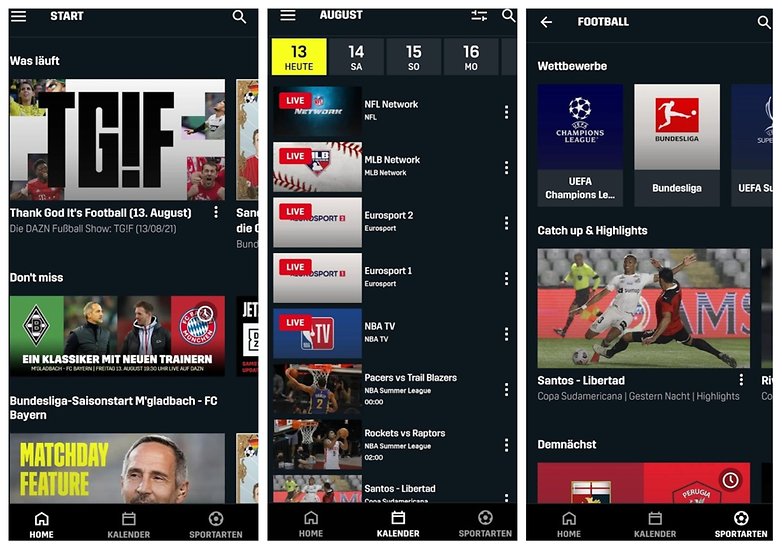 Aplicación DAZN