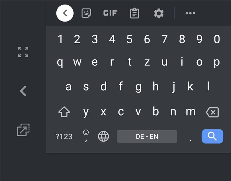 Gboard a la derecha