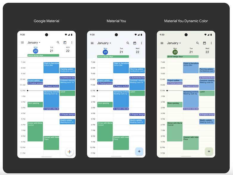 Material You Google Calendar