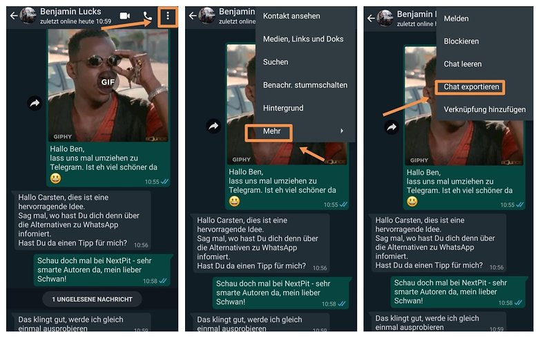 WhatsApp Chat zu Telegram1