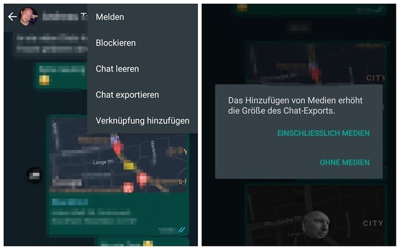 WhatsApp Chat exportieren