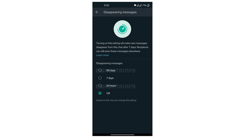 WhatsApp disappearing 90days