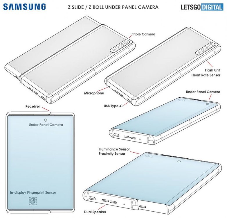 samsung galaxy z slide under panel camera 770x738