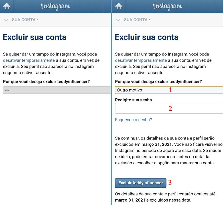 2021 03 01 Apagar conta Instagram 2