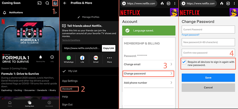 How to change your Netflix password using your smartphone | NextPit