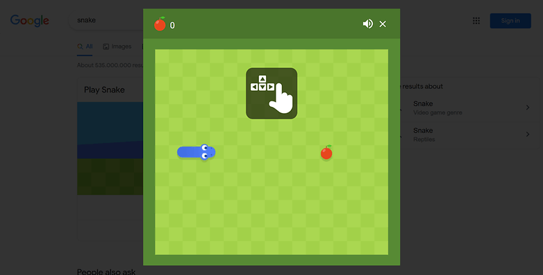 2021 04 01 Google Easter eggs snake