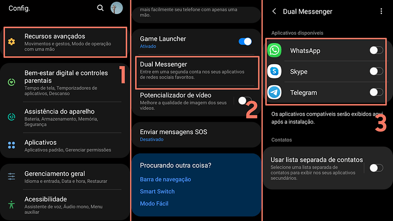 2021 04 14 Samsung One UI Dual Messenger BR