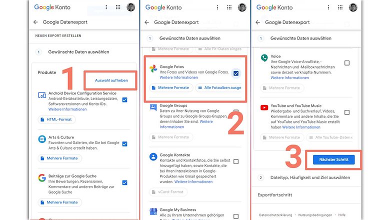 Google Takeout DE 1