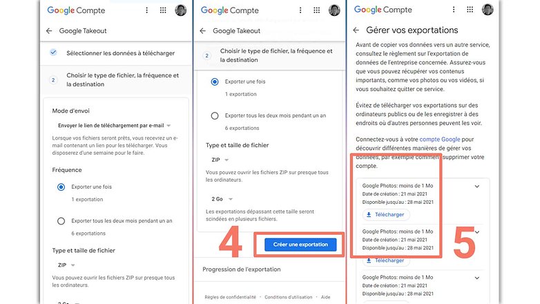 Google Takeout FR 2