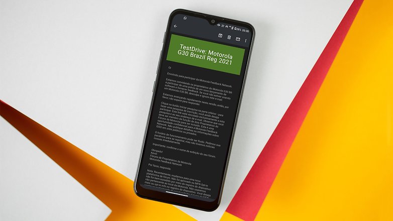 NextPit Motorola Moto G30 betateste