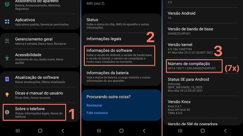 Opcoes do desenvolvedor samsung