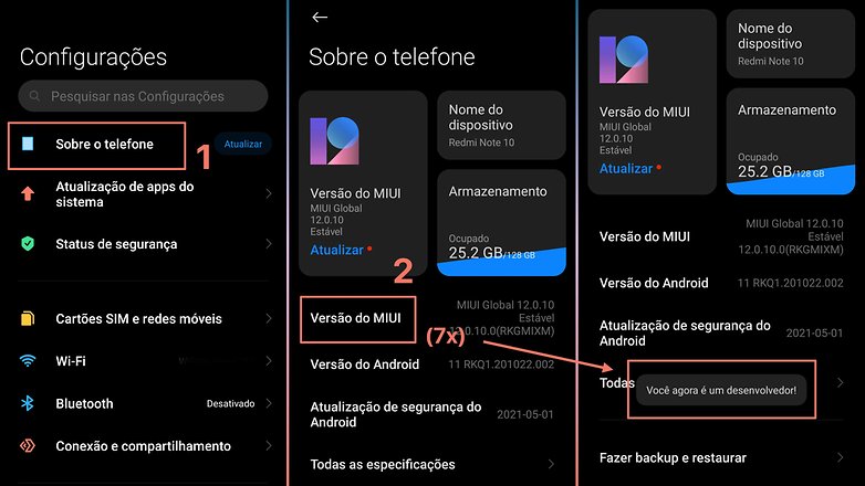 Opcoes do desenvolvedor xiaomi 1