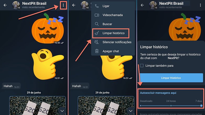 Telegram autoexclusao