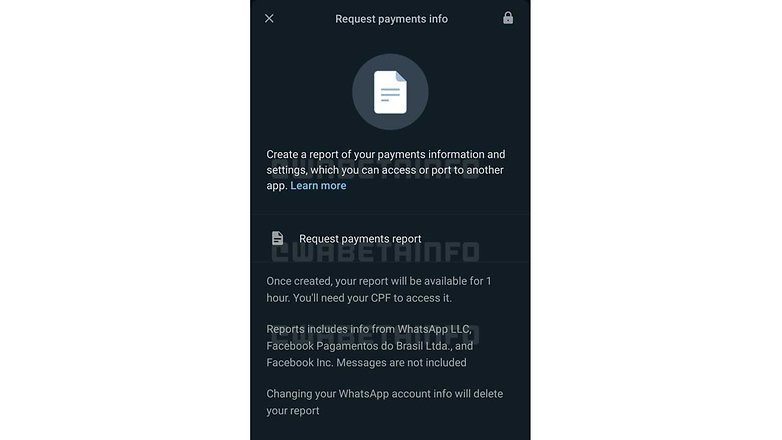 WhatsApp paymentinfo