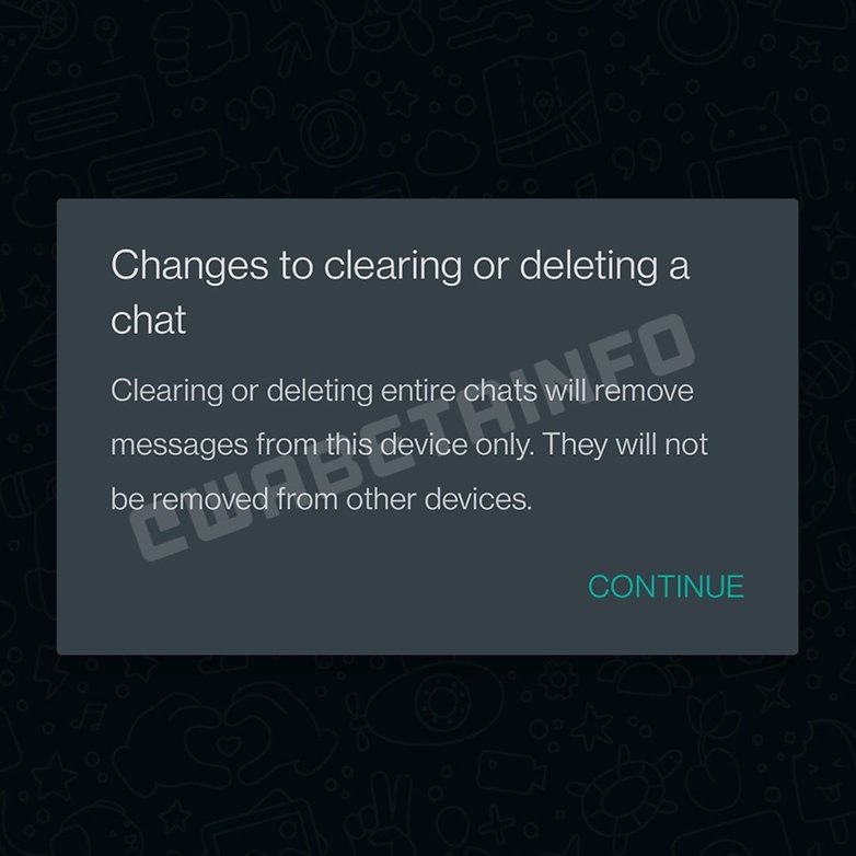 WhatsApp Beta DELETION ANDROID