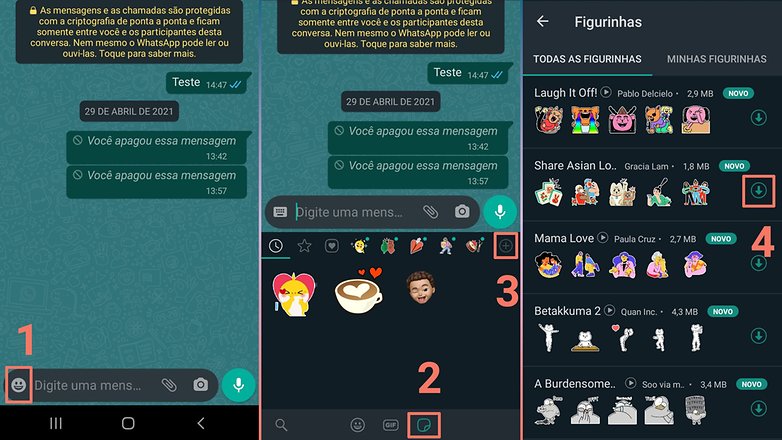 Whatsapp baixar figurinhas