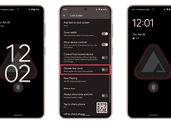 NextPit Android 13 lock screen clock