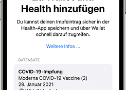 ios15 iphone12 pro health add vaccination record to wallet