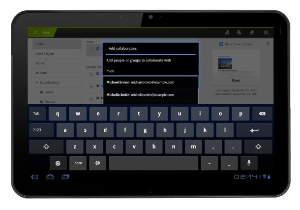 Google Docs Android Tablets