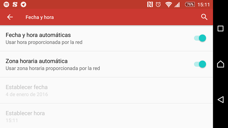 fechayhora configuracion