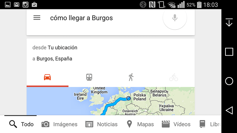 mapa googlenow