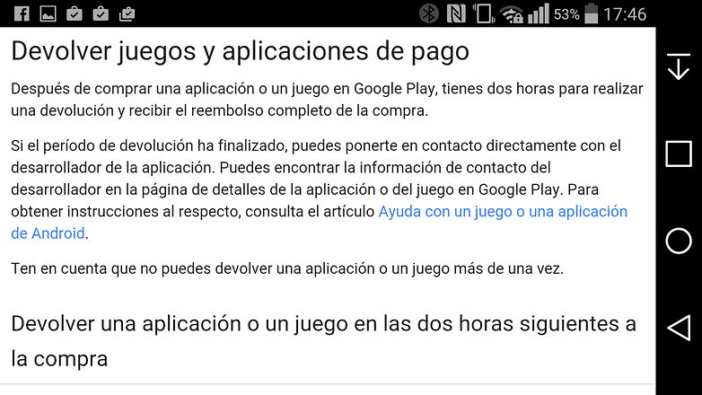 politica devolucion google